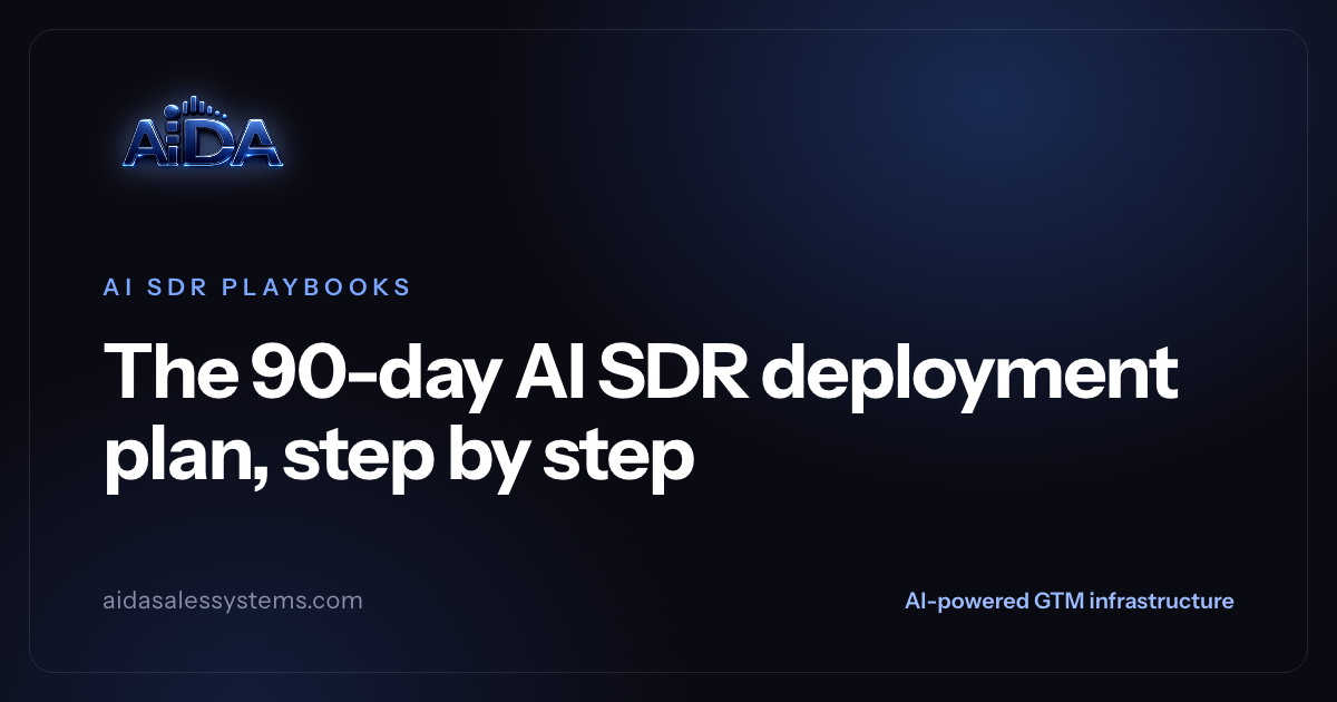 The 90-day AI SDR deployment plan