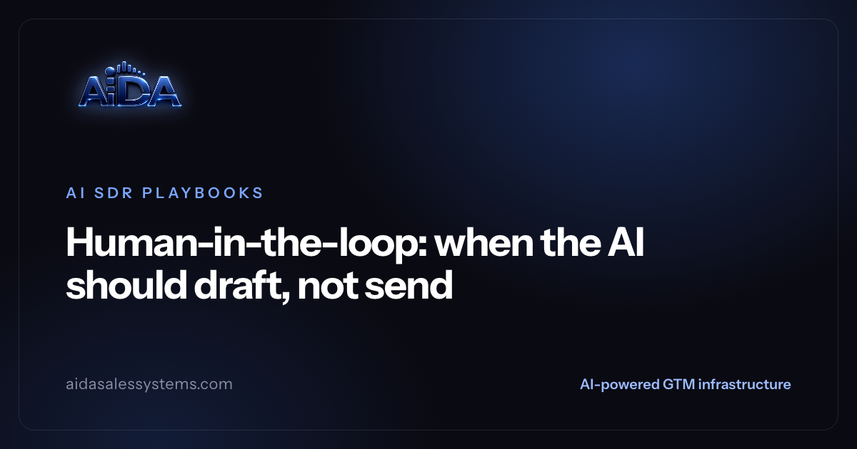 Human-in-the-loop approval modes for an AI SDR
