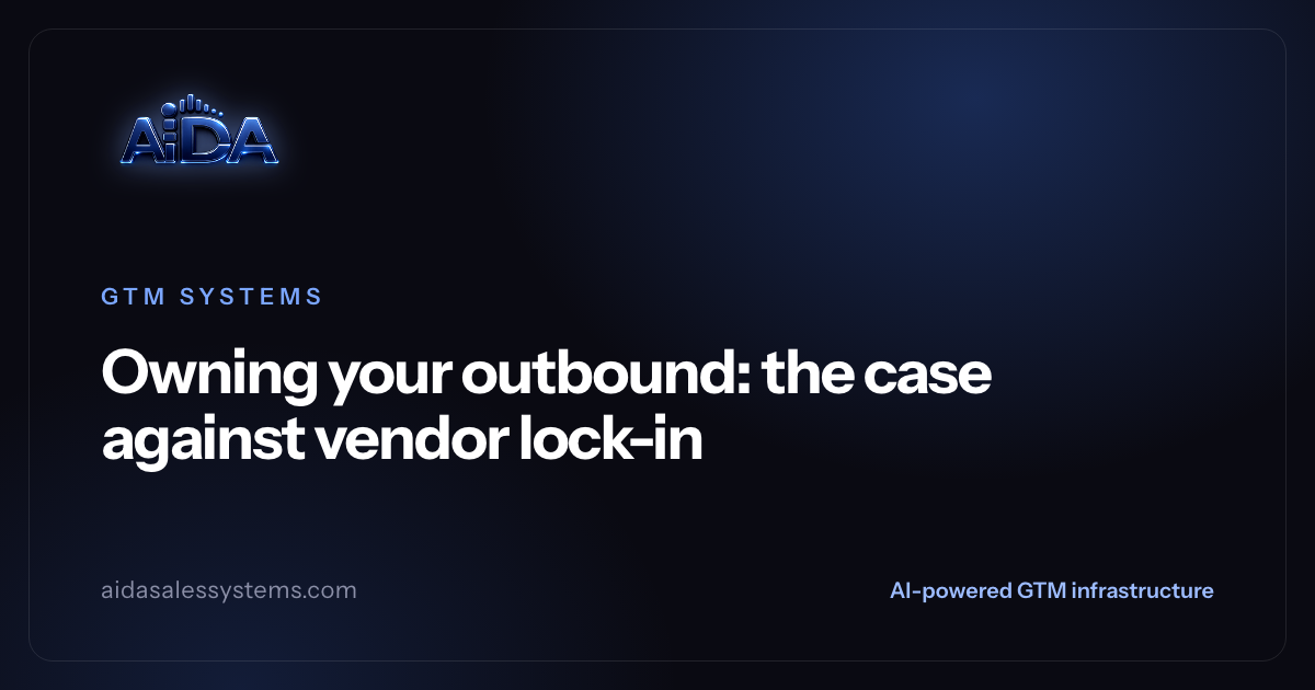 Owning your outbound: the case against vendor lock-in